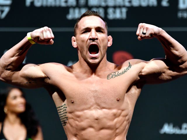 <p>Michael Chandler before fighting Charles Oliveira for the UFC lightweight title</p>