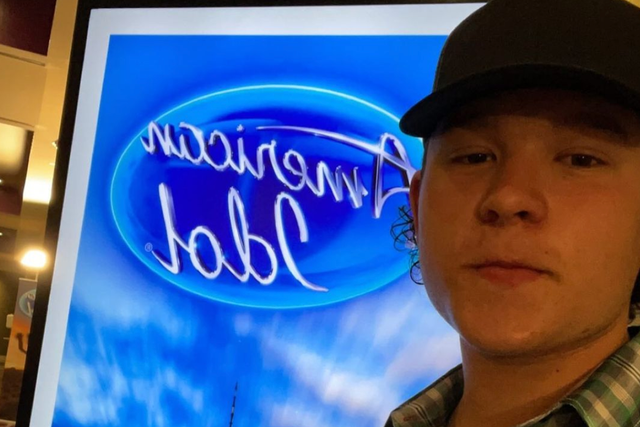 <p>File image: A selfie taken by Caleb Kennedy during his American Idol audition</p>