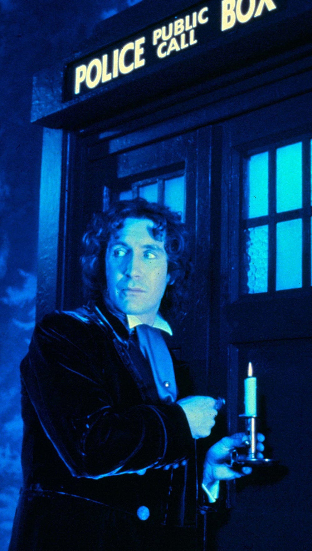 Paul McGann outside the Tardis in ‘Doctor Who: The Movie’