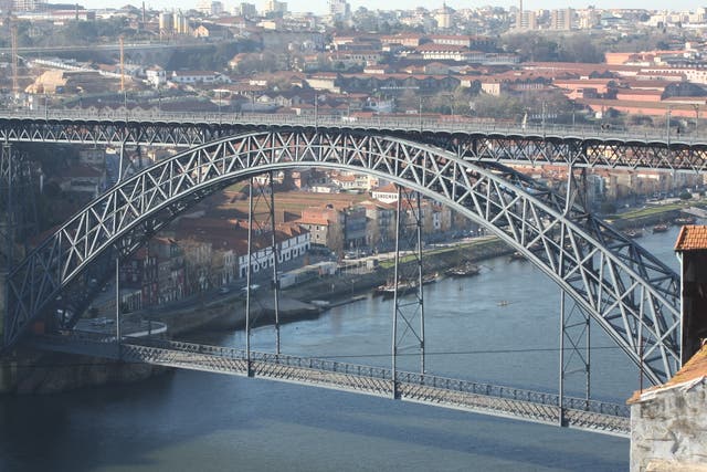 Building bridges: the multi-level bridge over the Douro river in Porto, northern Portugal 