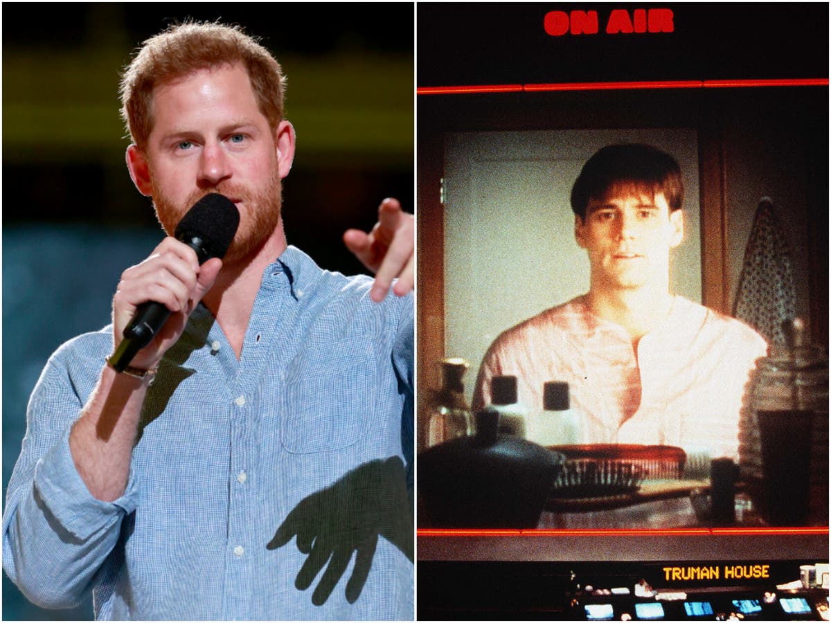 Prince Harry compares royal life to Jim Carrey film The Truman Show