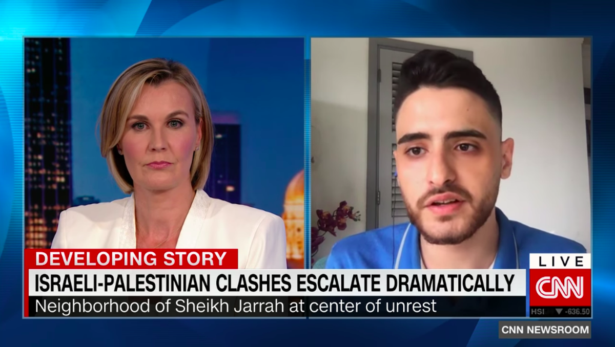 Palestinian campaigner removed from Sheikh Jarrah after CNN interview 