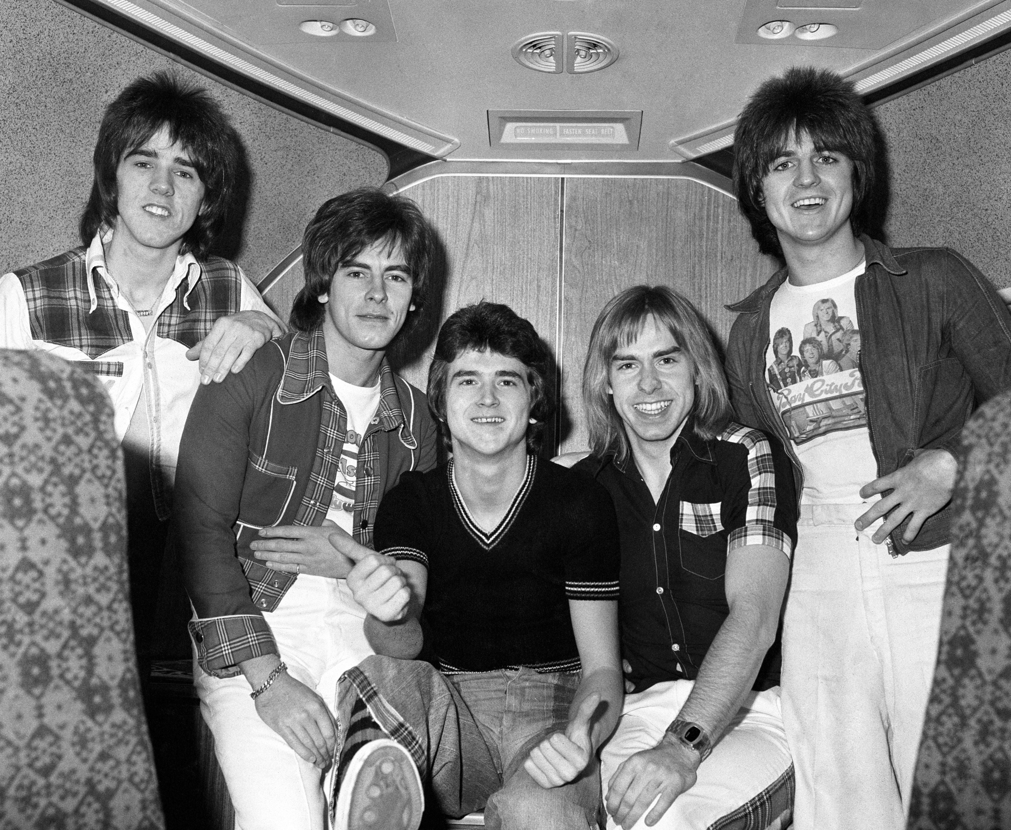 Left to right: Stuart Wood, Alan Longmuir, Les McKeown, Derek Longmuir and Eric Faulkner in 1975