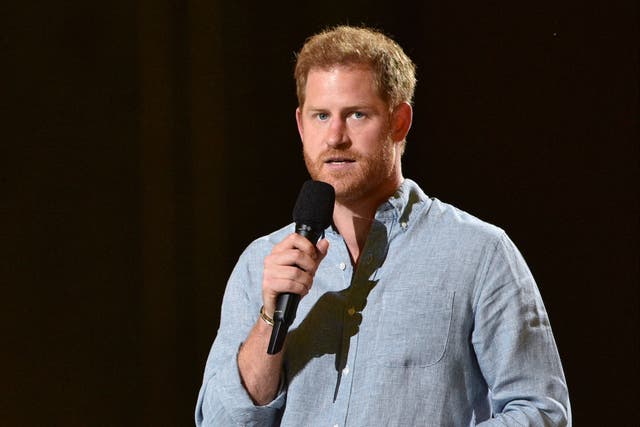 Prince Harry at the Vax Live fundraising concert on 2 May 2021 in Inglewood, California