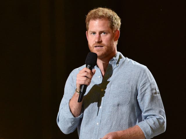 Prince Harry at the Vax Live fundraising concert on 2 May 2021 in Inglewood, California