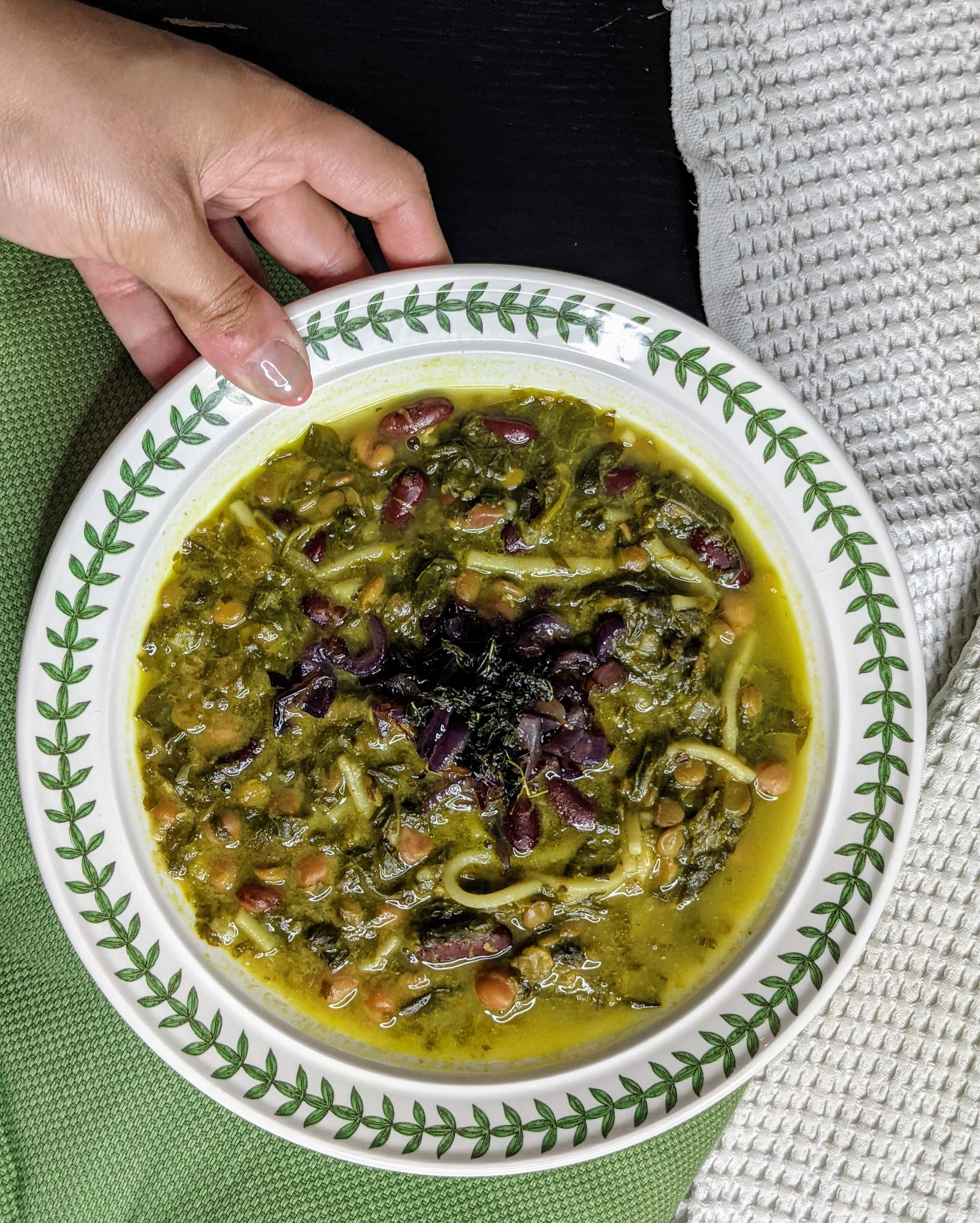 This soup is naturally vegetarian, but can also easily be made vegan