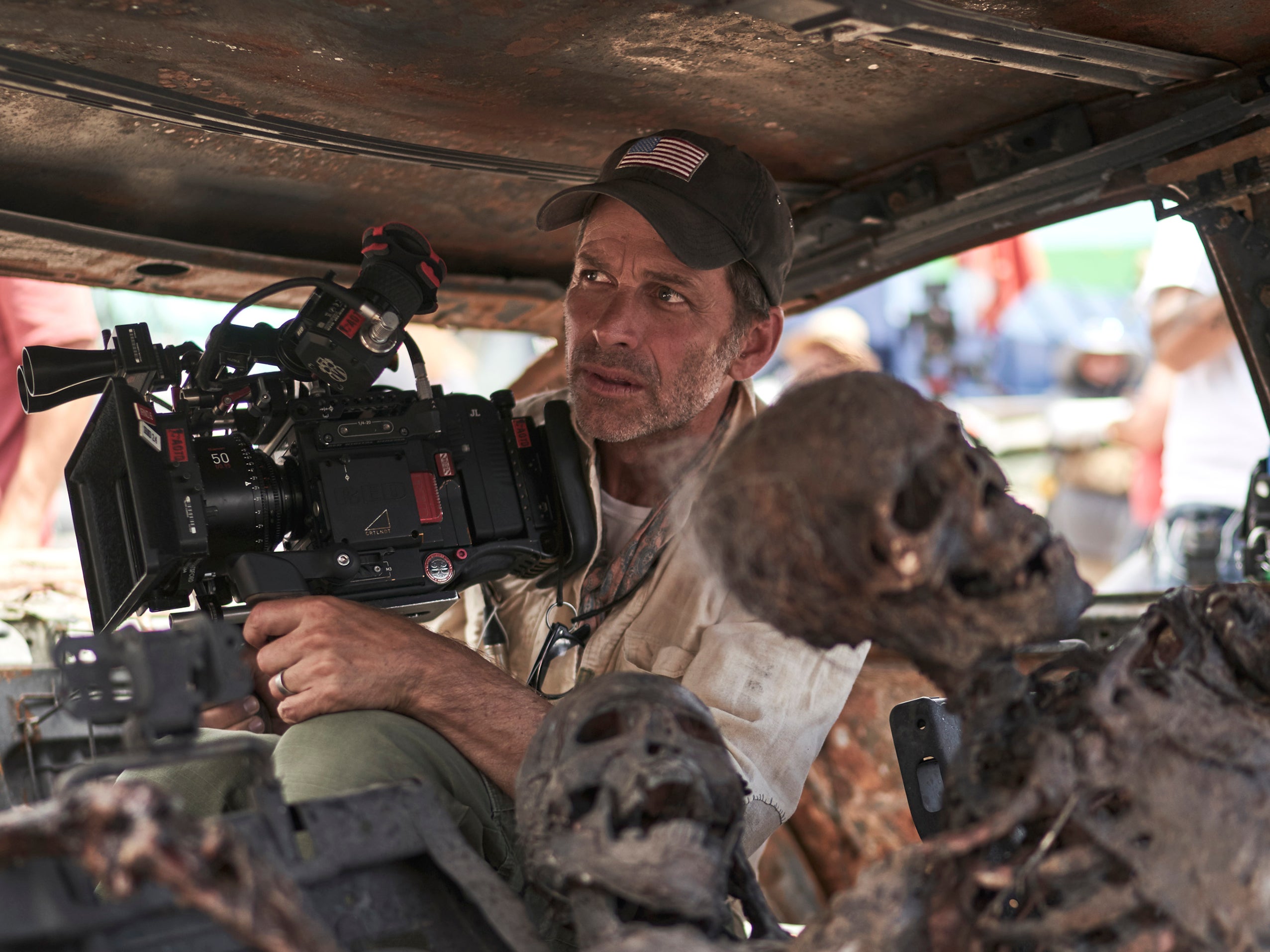 Zack Snyder on the set of ‘Army of the Dead’