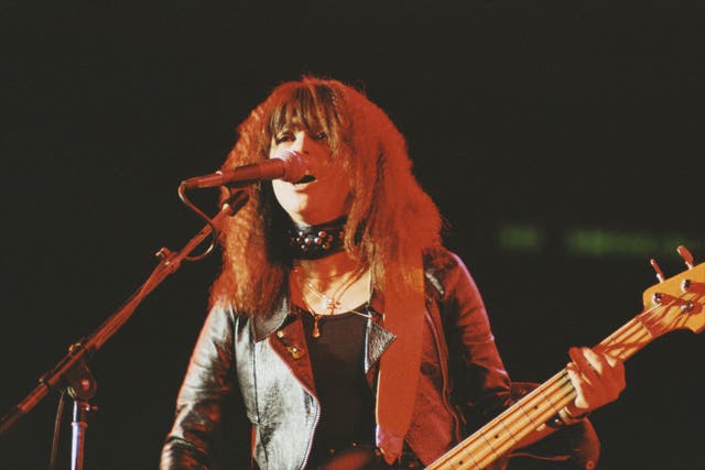 <p>Hell for leather: Suzi Quatro at the height of her chart success in the 1970s</p>