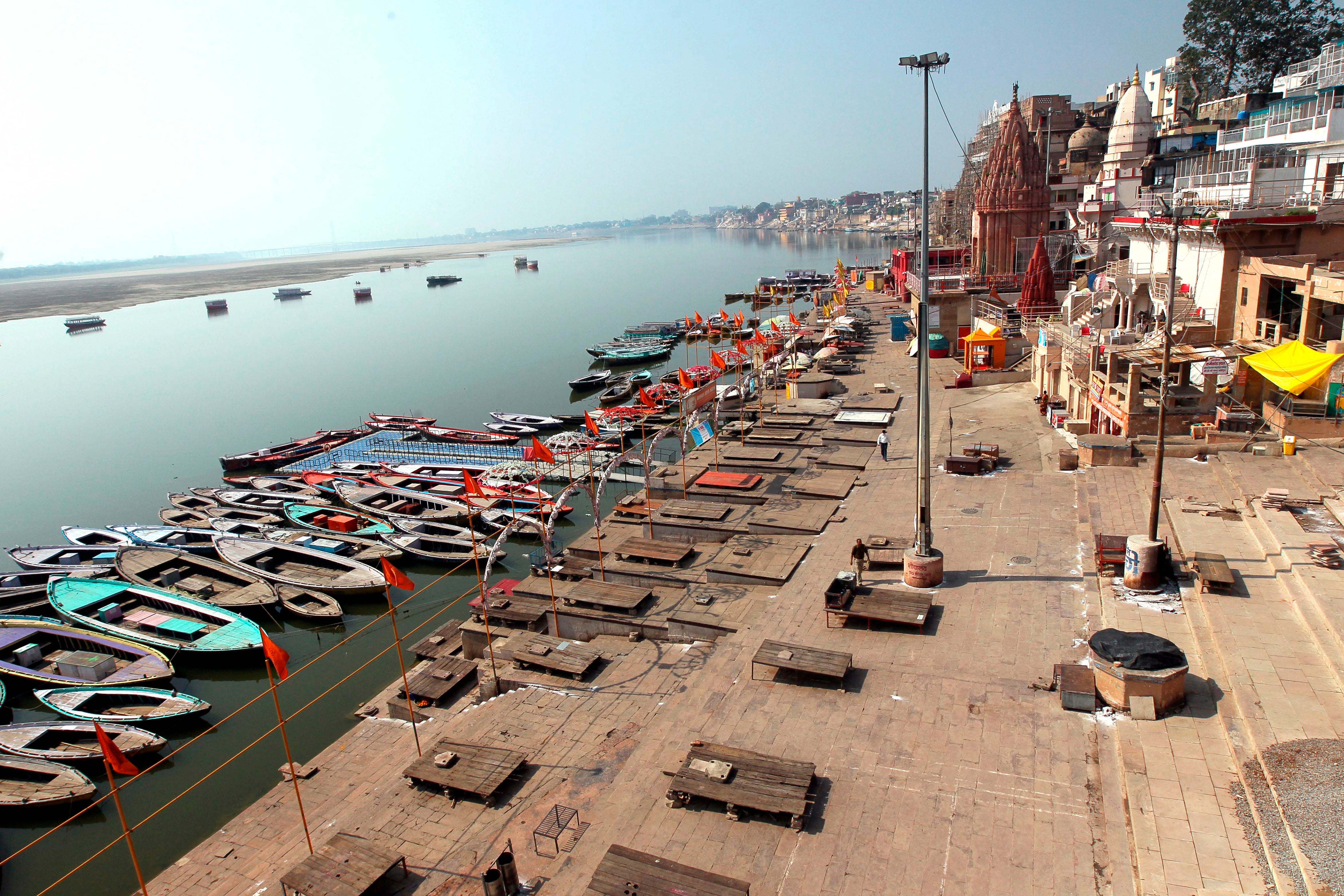 File image: Three half burnt bodies were found on the banks of the river in Varanasi