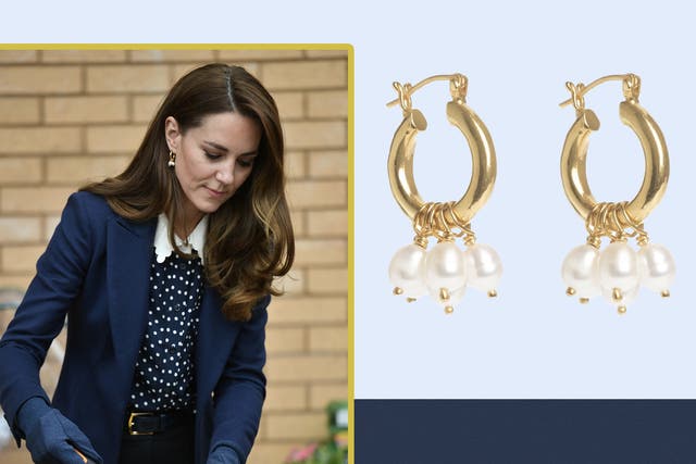 <p>Kate wore the earrings during a visit to mark Mental Health Awareness Week</p>