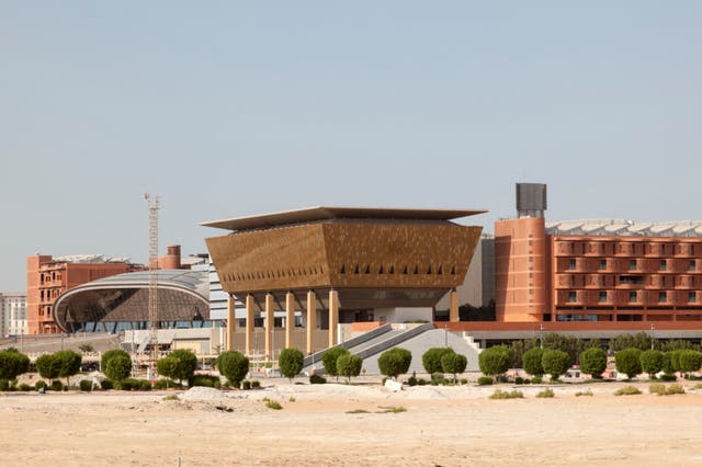 <p>Masdar City’s Institute of Science and Technology entire complex is built on the principles of renewable energy</p>