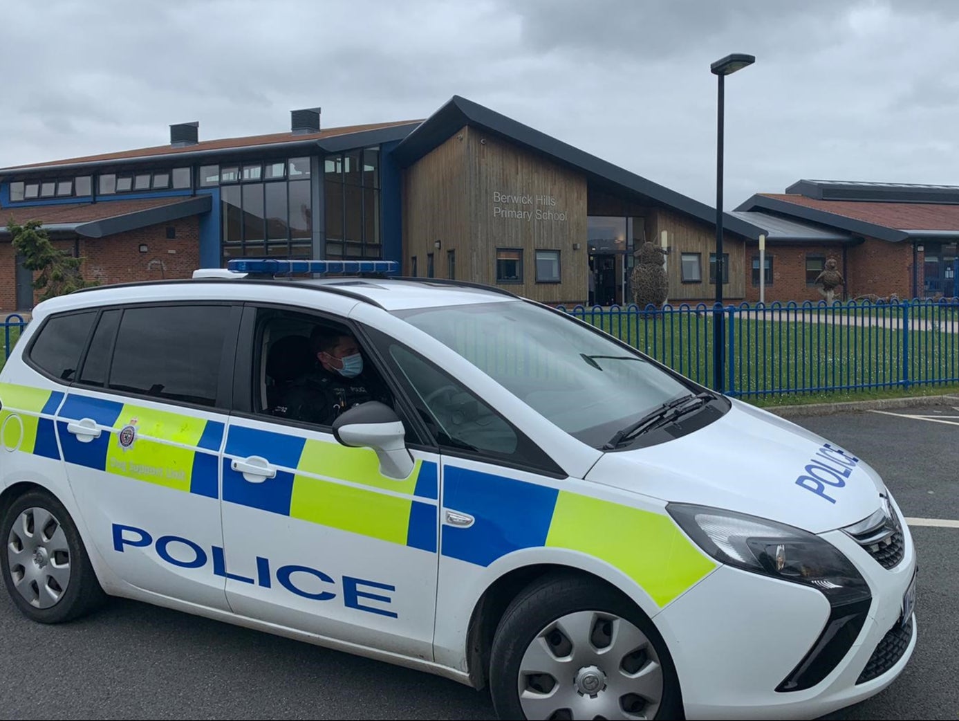 Police were called to the school as men with weapons entered the grounds