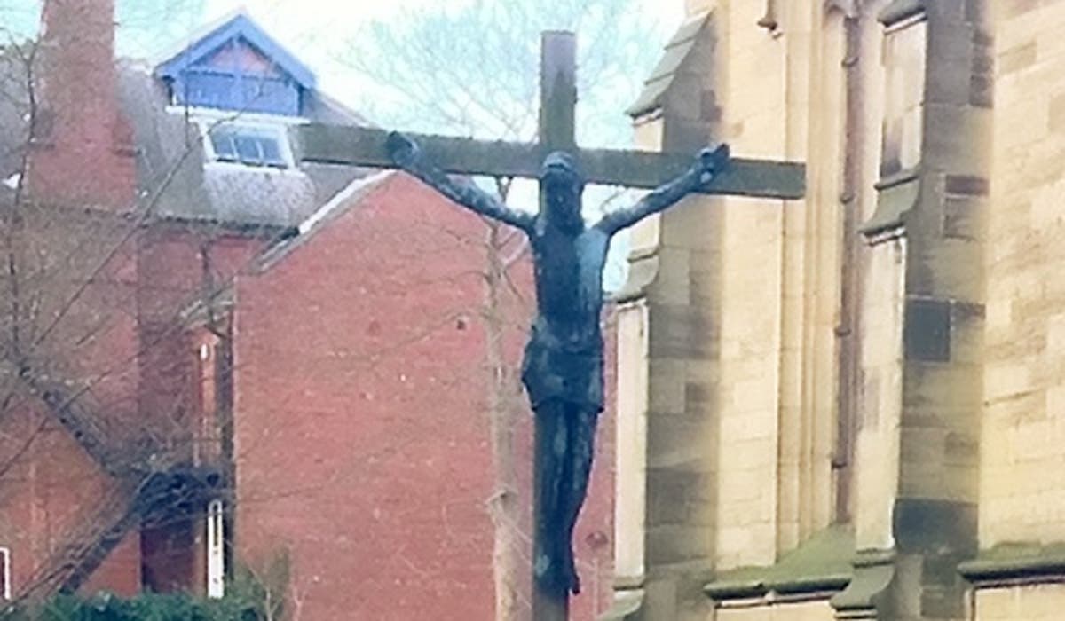 Thieves steal &pound;20k bronze crucifix from church remembrance garden