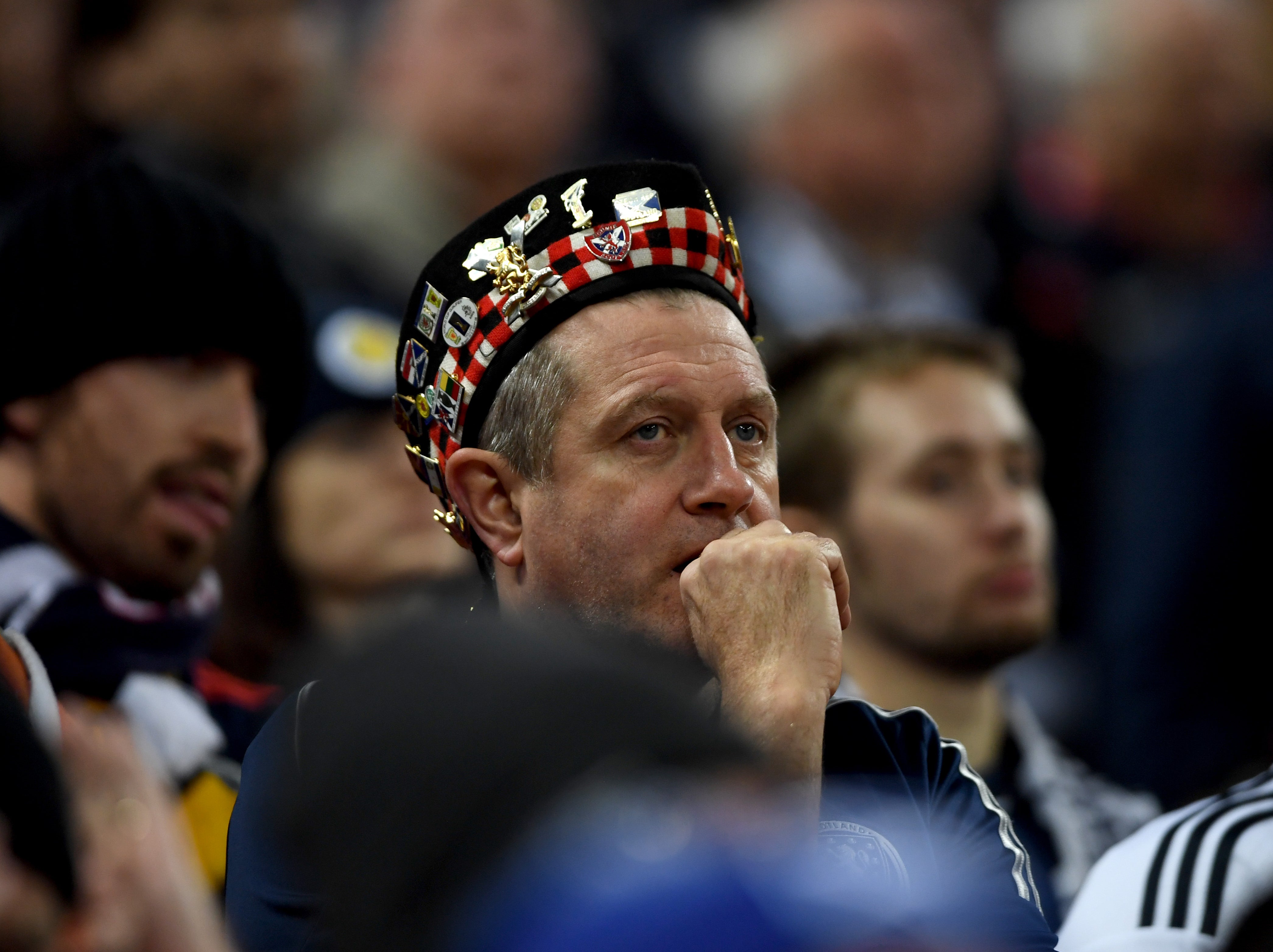 Scotland fans during their side’s match against England at Wembley in November 2018