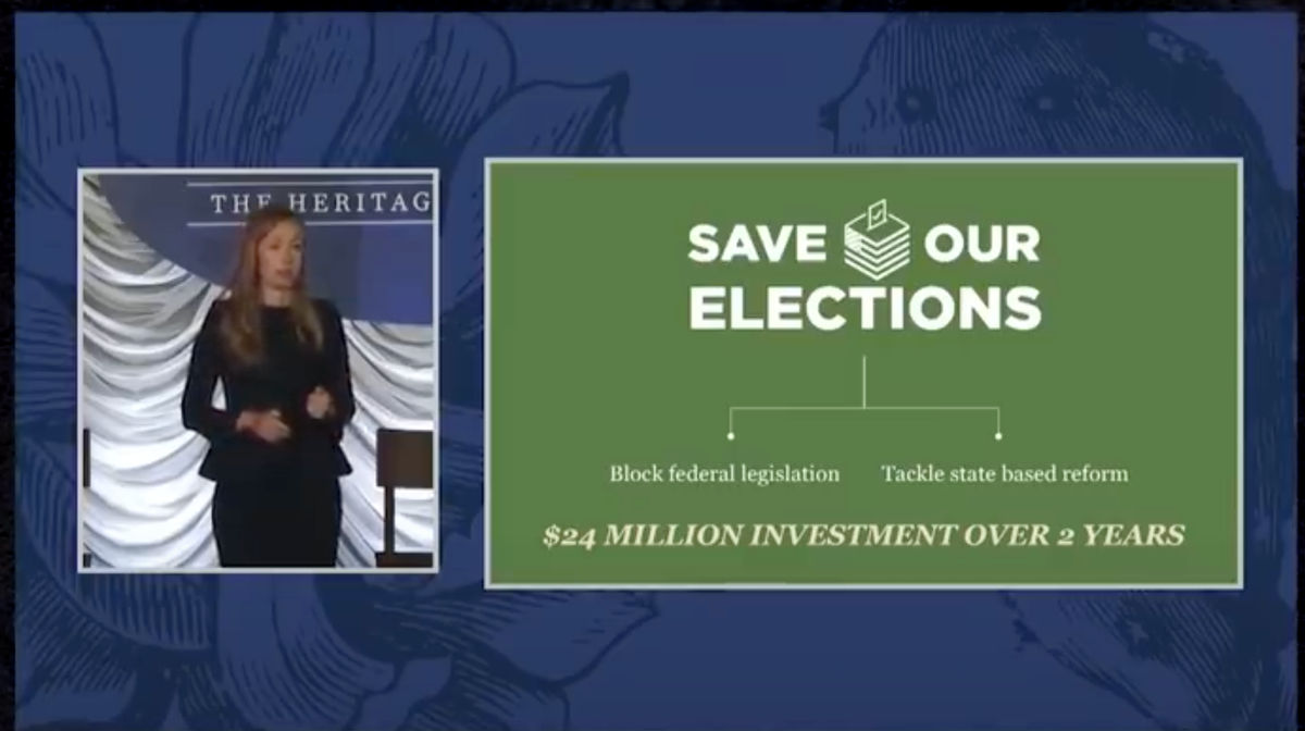 Leaked video shows right-wing group bragging about coordinated voting restrictions campaign