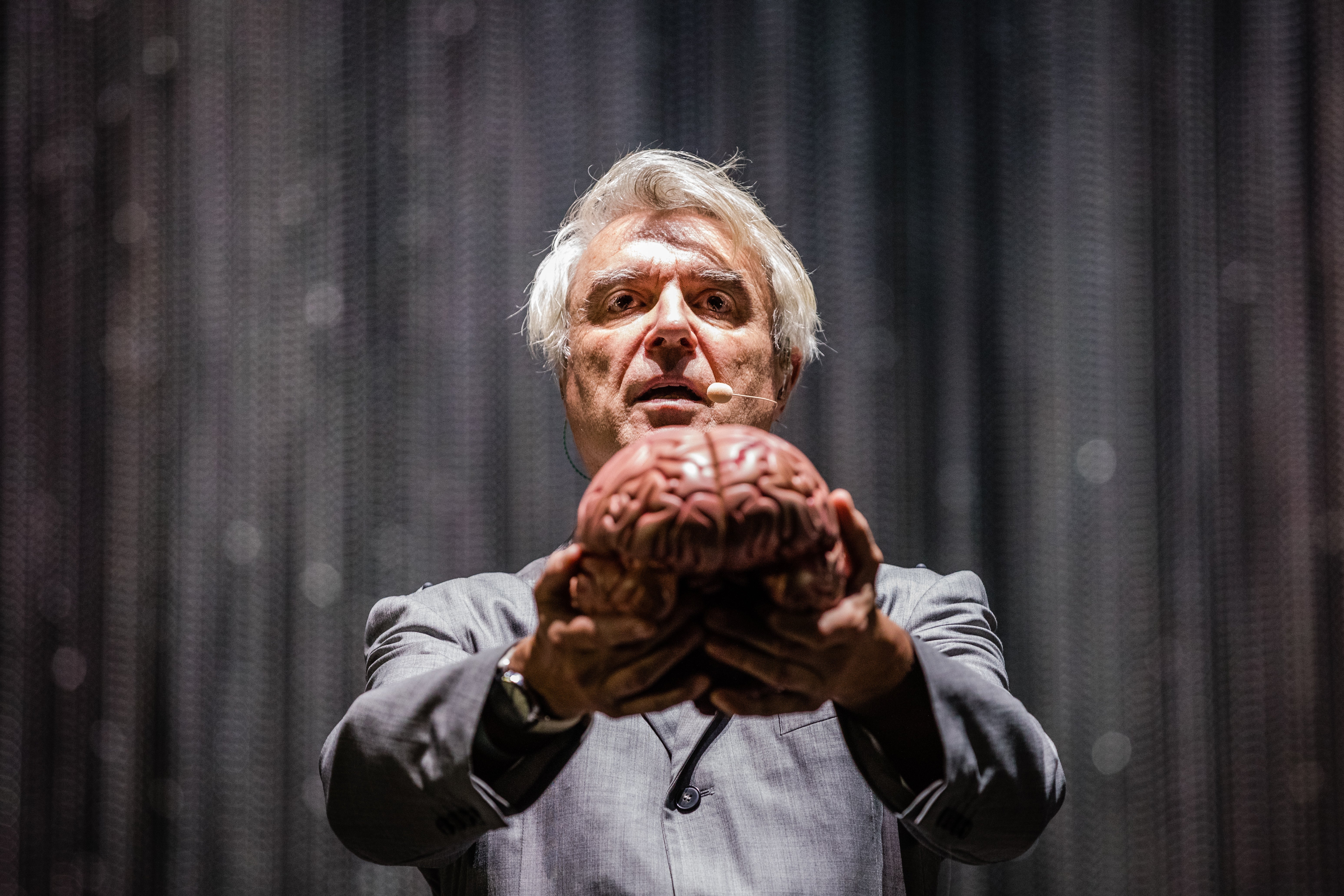 David Byrne performs at Rock Werchter Festival in July 2018