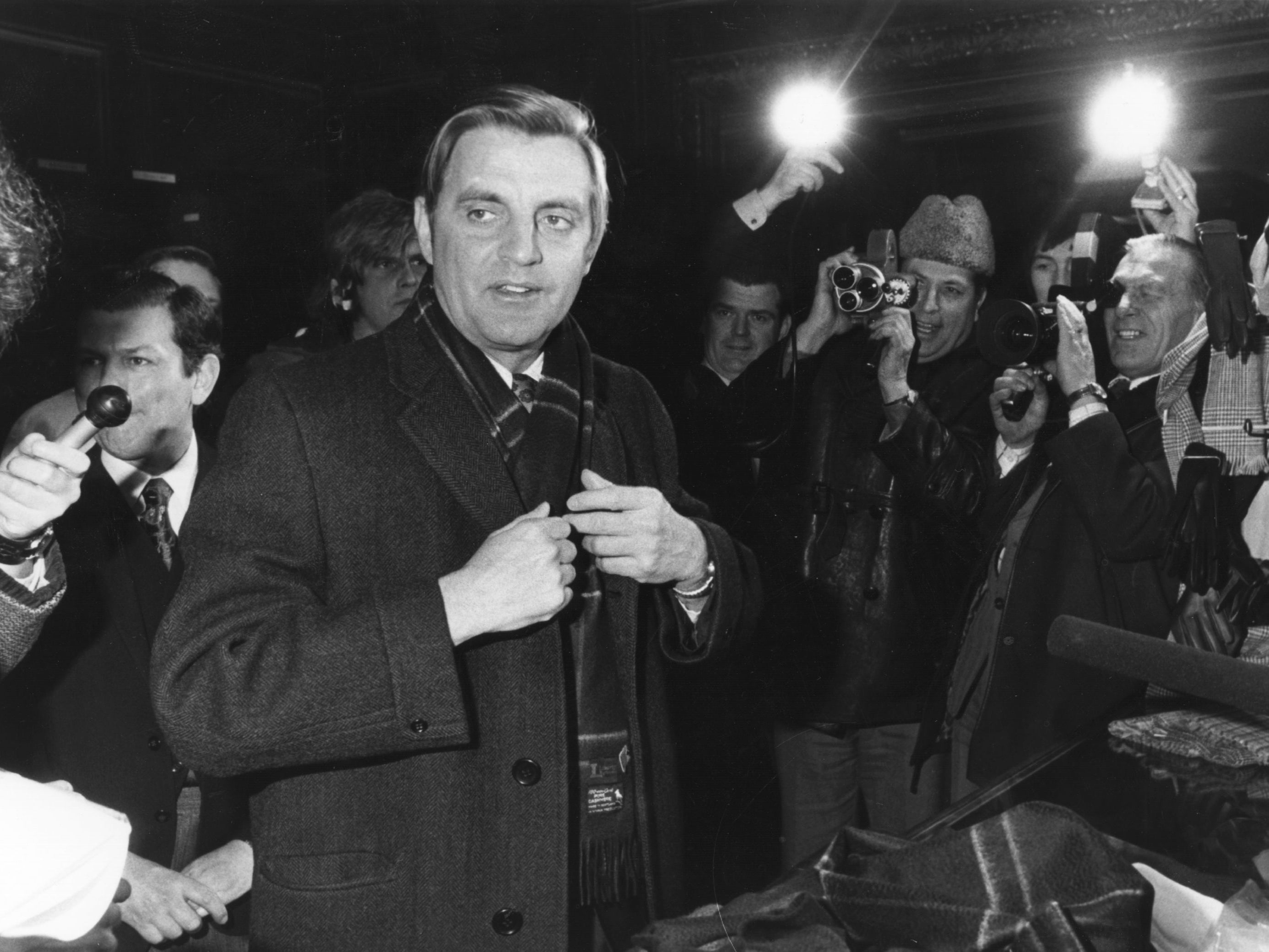 Walter Mondale pictured in January 1977. Jimmy Carter had selected him as his running mate ahed of winning the White House the previous year