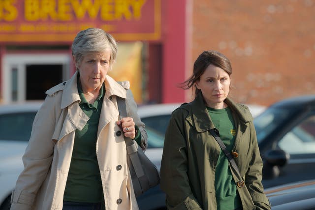 <p>Julie Hesmondhalgh as Nancy, and Laura Fraser as Anna, in ‘The Pact’</p>