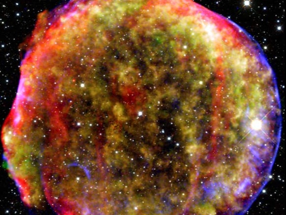 This file photo from 2015 shows a remnant of the Tycho supernova