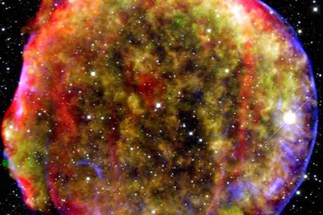 This file photo from 2015 shows a remnant of the Tycho supernova