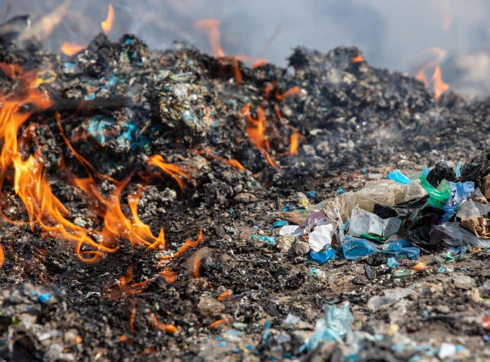 Greenpeace investigators found UK plastics burned at Adana province site