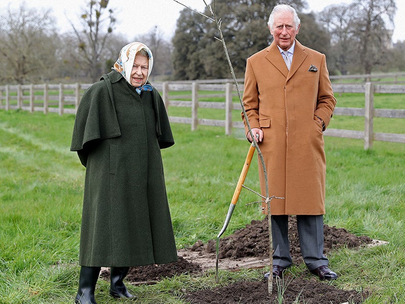 Queen Elizabeth II and the Prince of Wales