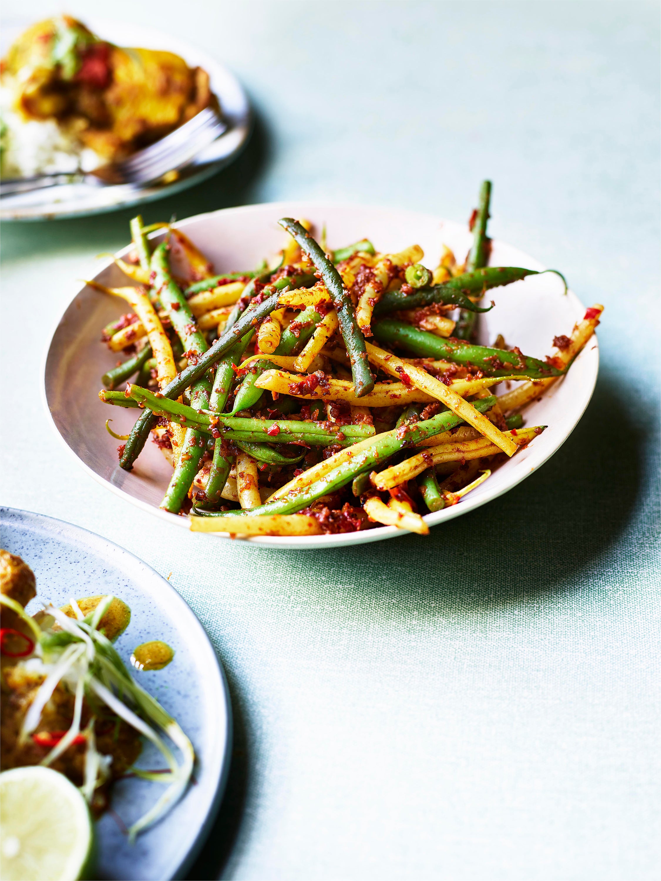 French greens beans work better in spicy green beans with chilli and garlic