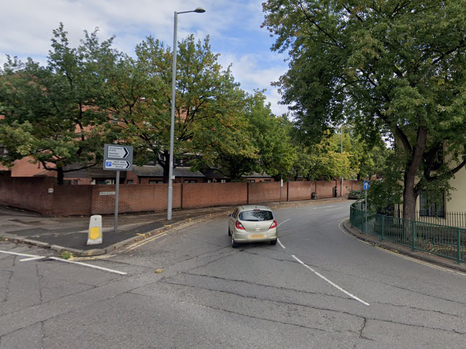 The clash between protesters and the car took place on Fisher Gate in Nottingham city centre