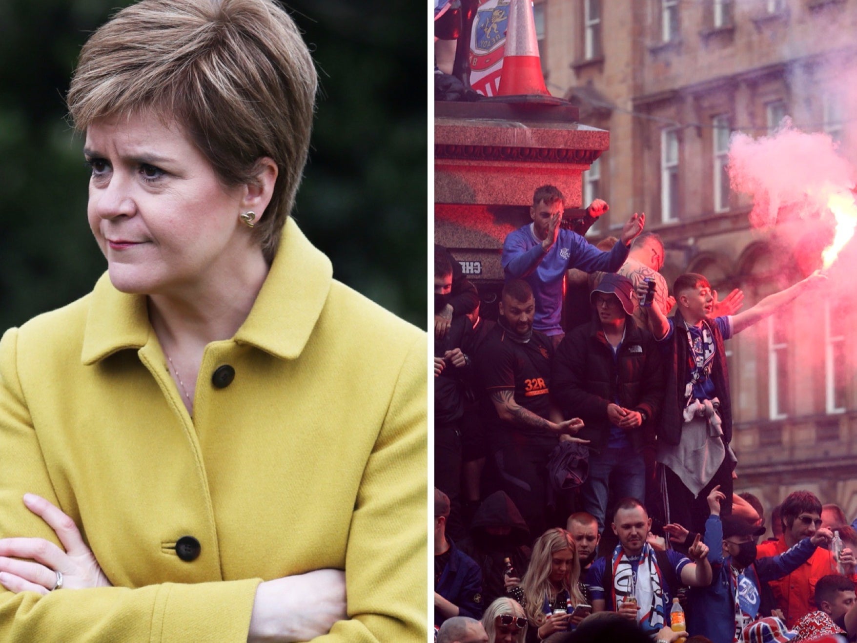 Nicola Sturgeon condemned behaviour of Rangers fans