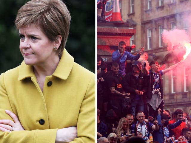 Nicola Sturgeon condemned behaviour of Rangers fans