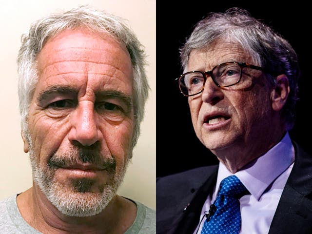 <p>Bill Gates (right) has faced questions in the past regarding his ties to Jeffrey Epstein (left), who was arrested in 2019 on federal charges of sex trafficking and died by suicide while awaiting trial</p>