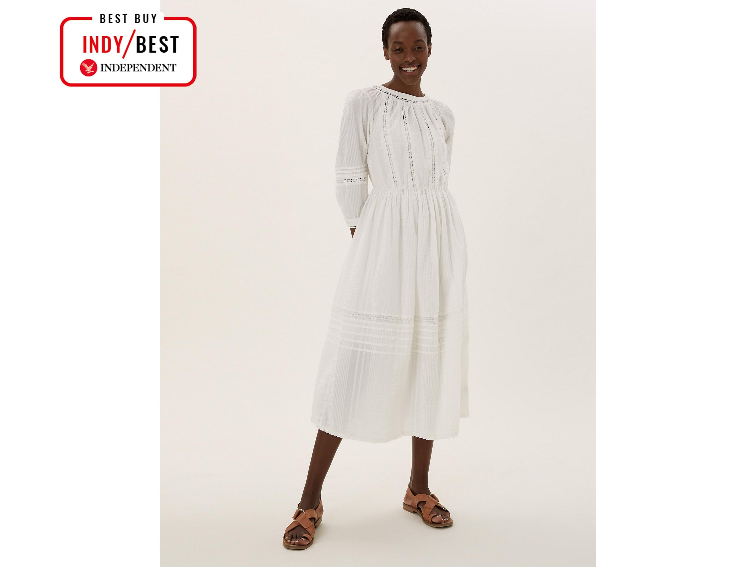 white dress with sleeves uk