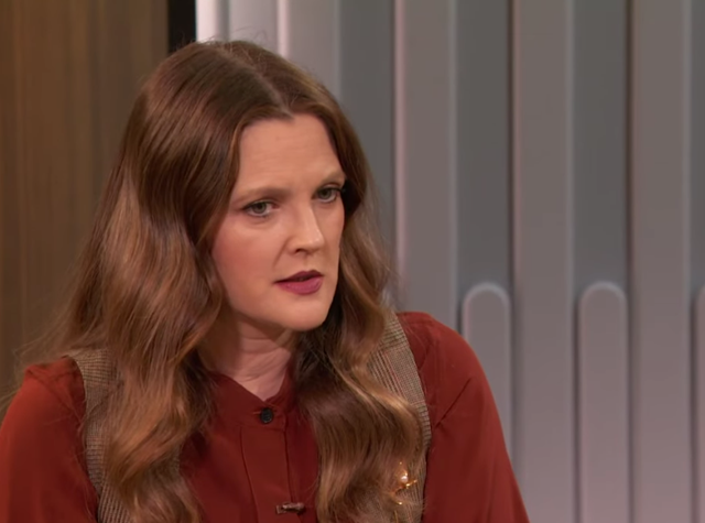 Drew Barrymore speaking on her chat show