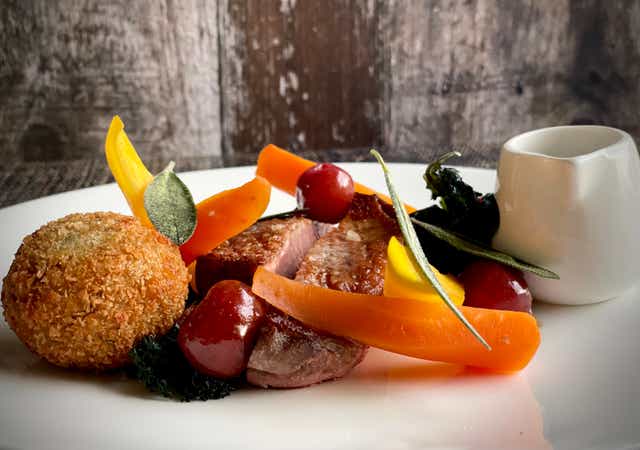 <p>The duck breast was a particular highlight</p>