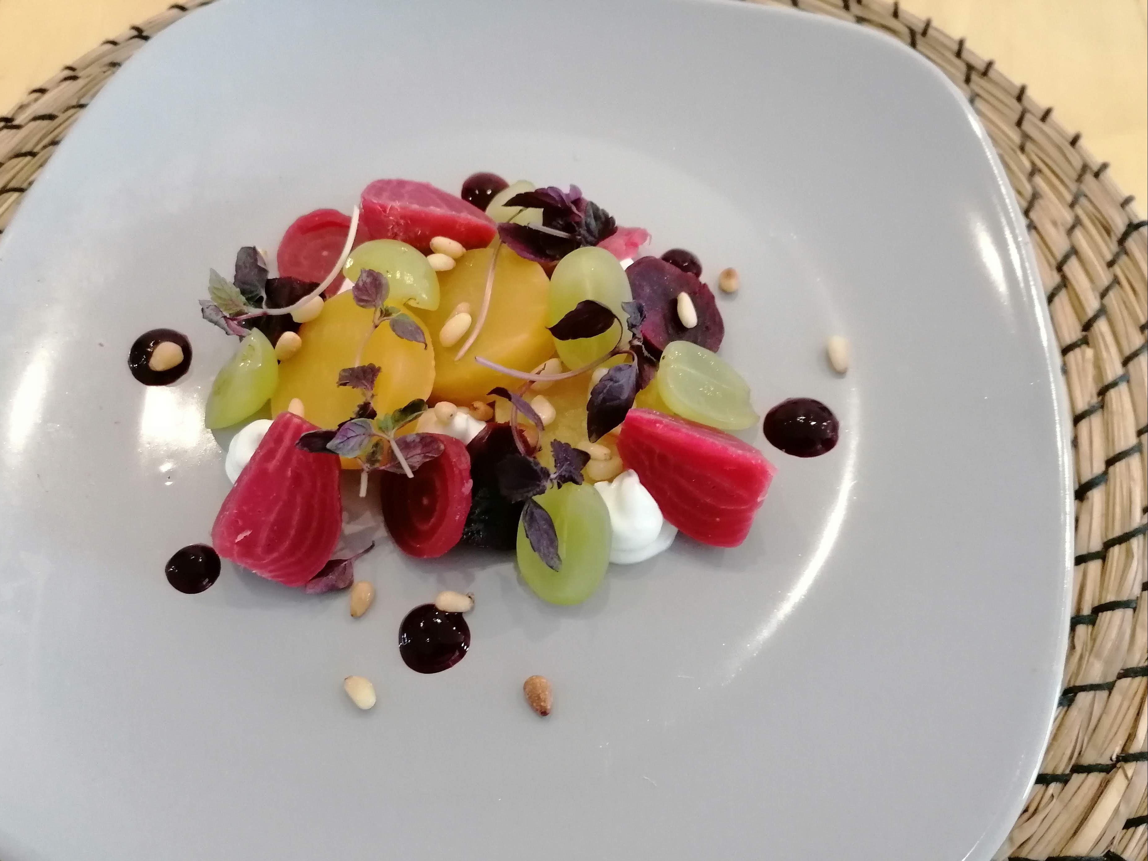 Ashlynn goats’ cheese and heritage beetroot salad