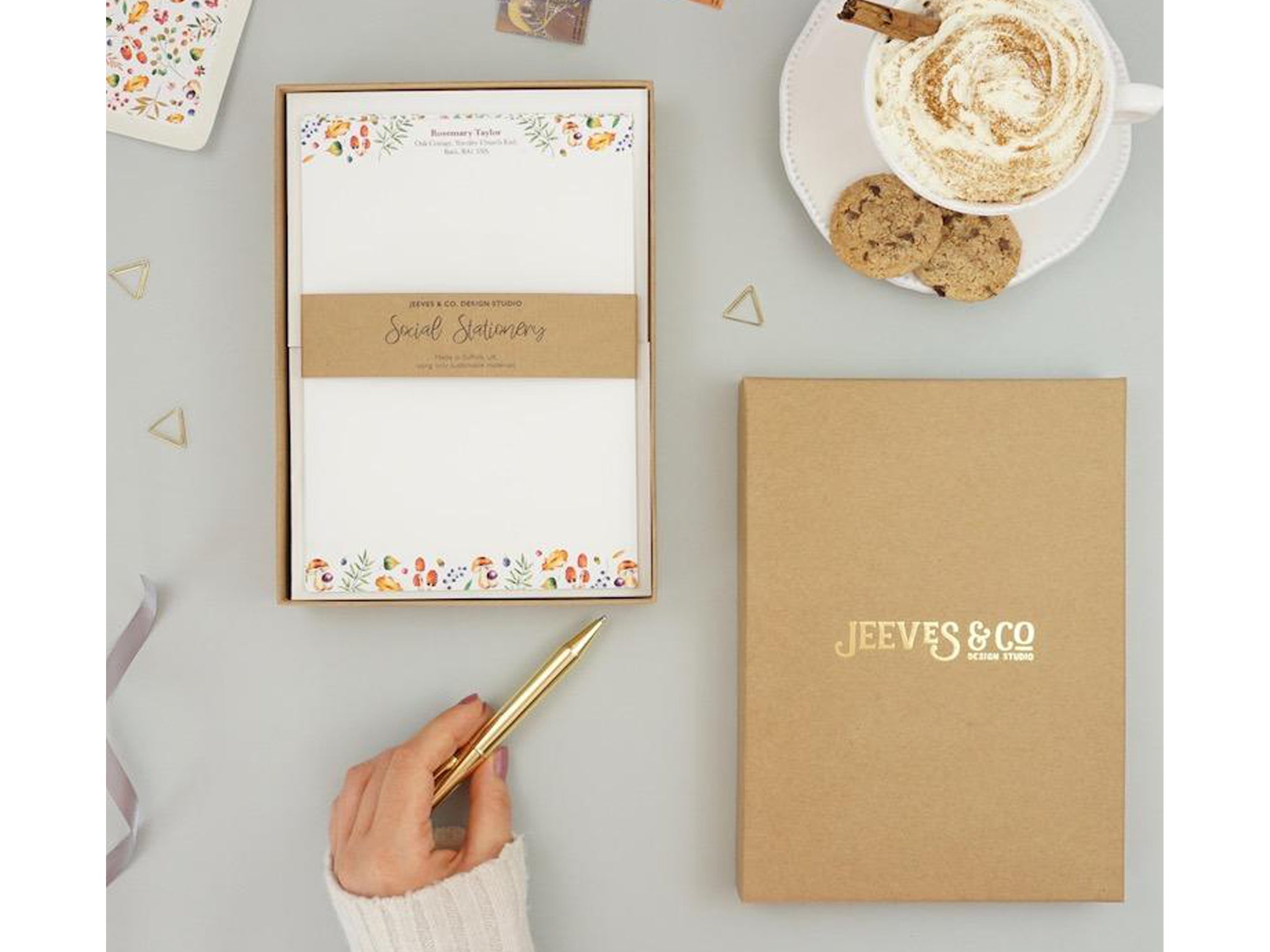 Personalised address Writing Paper Stationary set and envelopes cream  white 