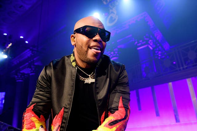 Flo Rida on stage in 2019