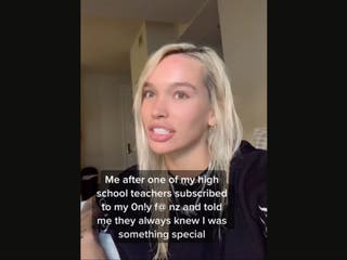 OnlyFans model discovers her former high school teacher now follows her