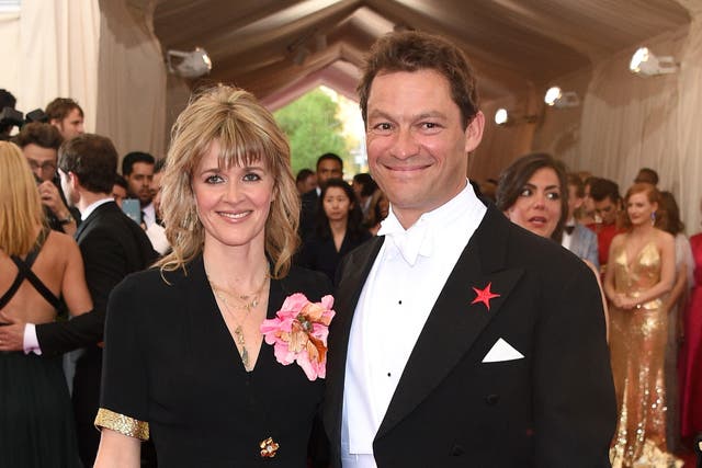 Catherine FitzGerald and Dominic West at the Met Gala on 4 May 2015 in New York City