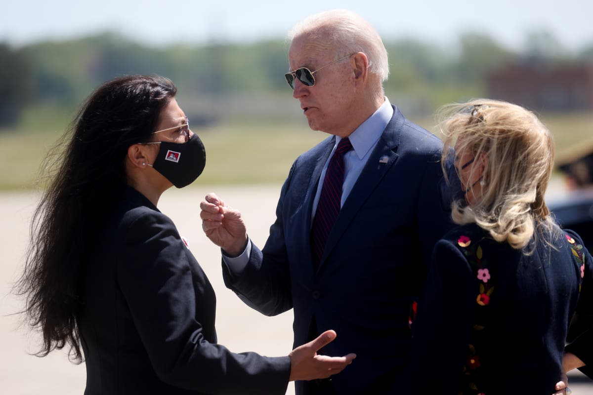 Biden promises to keep Rashida Tlaib&rsquo;s West Bank family safe after she accused him of &lsquo;taking orders&rsquo; from Israel