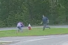 Sex offender armed with knife caught on video trying to abduct 11-year-old girl