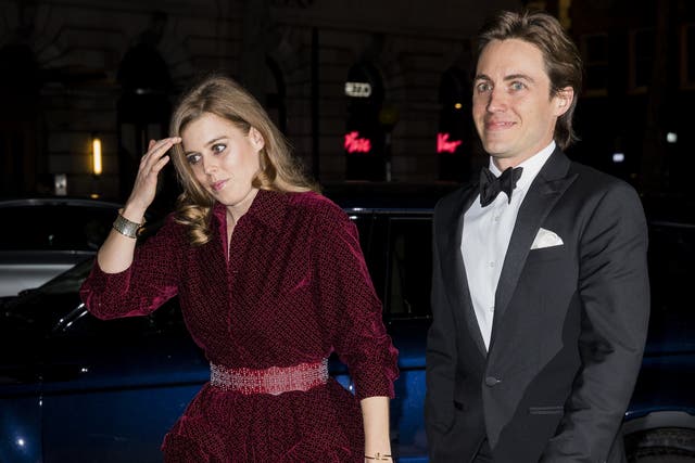  Princess Beatrice and Edoardo Mapelli Mozzi attend the Portrait Gala at National Portrait Gallery on March 12, 2019 in London