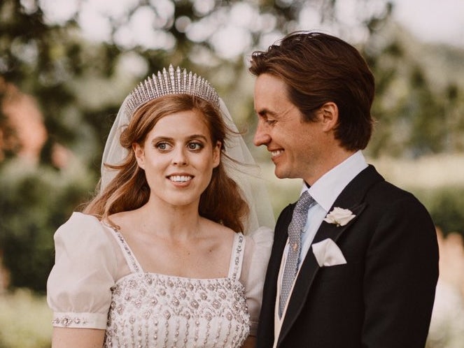 Princess Beatrice and Edoardo Mapelli Mozzi on their wedding day in 2020