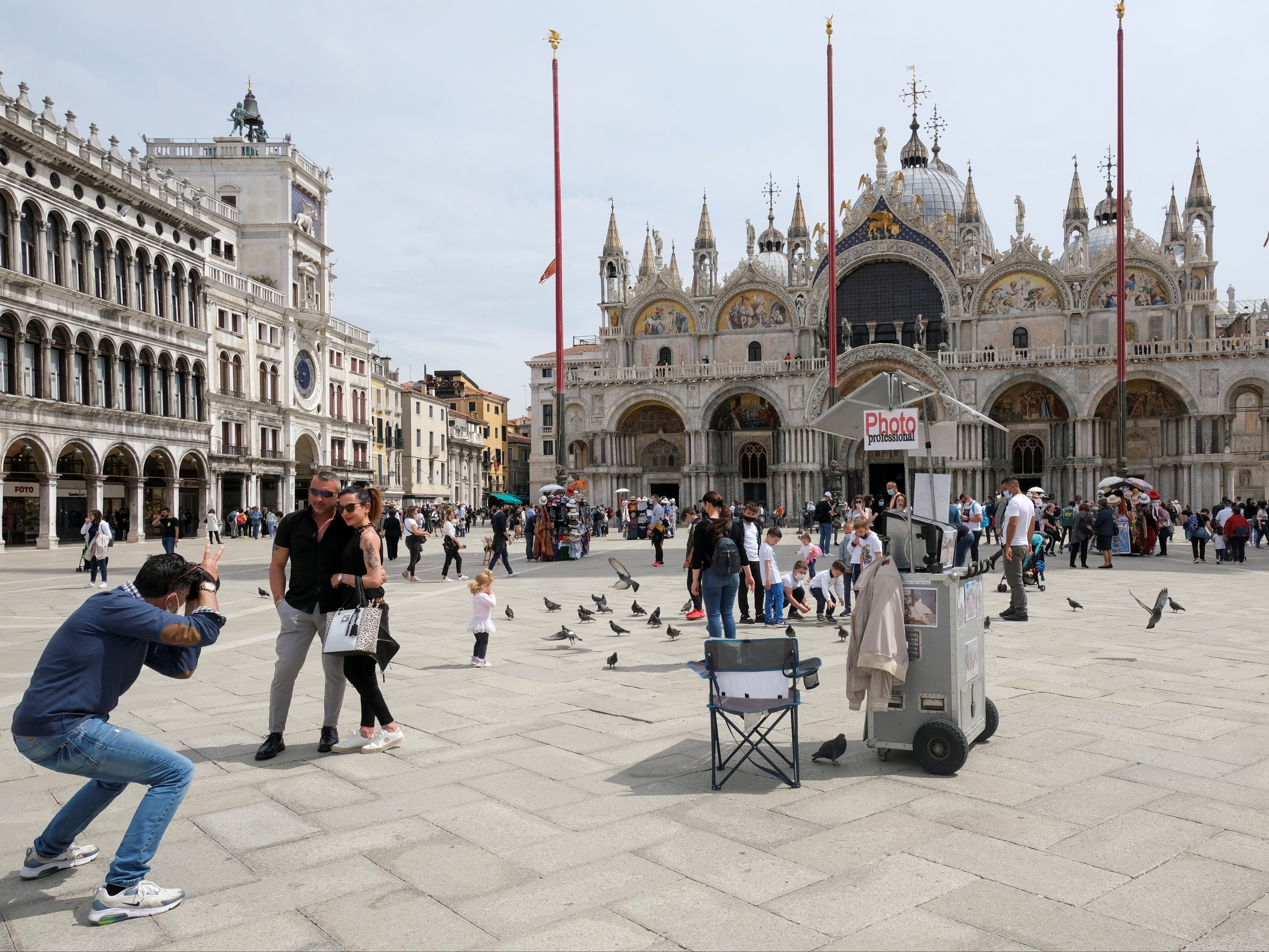 Tourists return to Venice, Italy, after easing of Covid restrictions