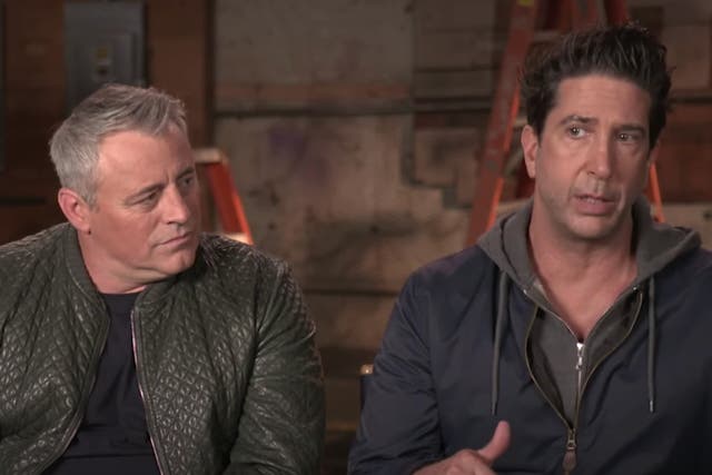 Matt LeBlanc and David Schwimmer in a pre-Friends reunion interview with People magazine