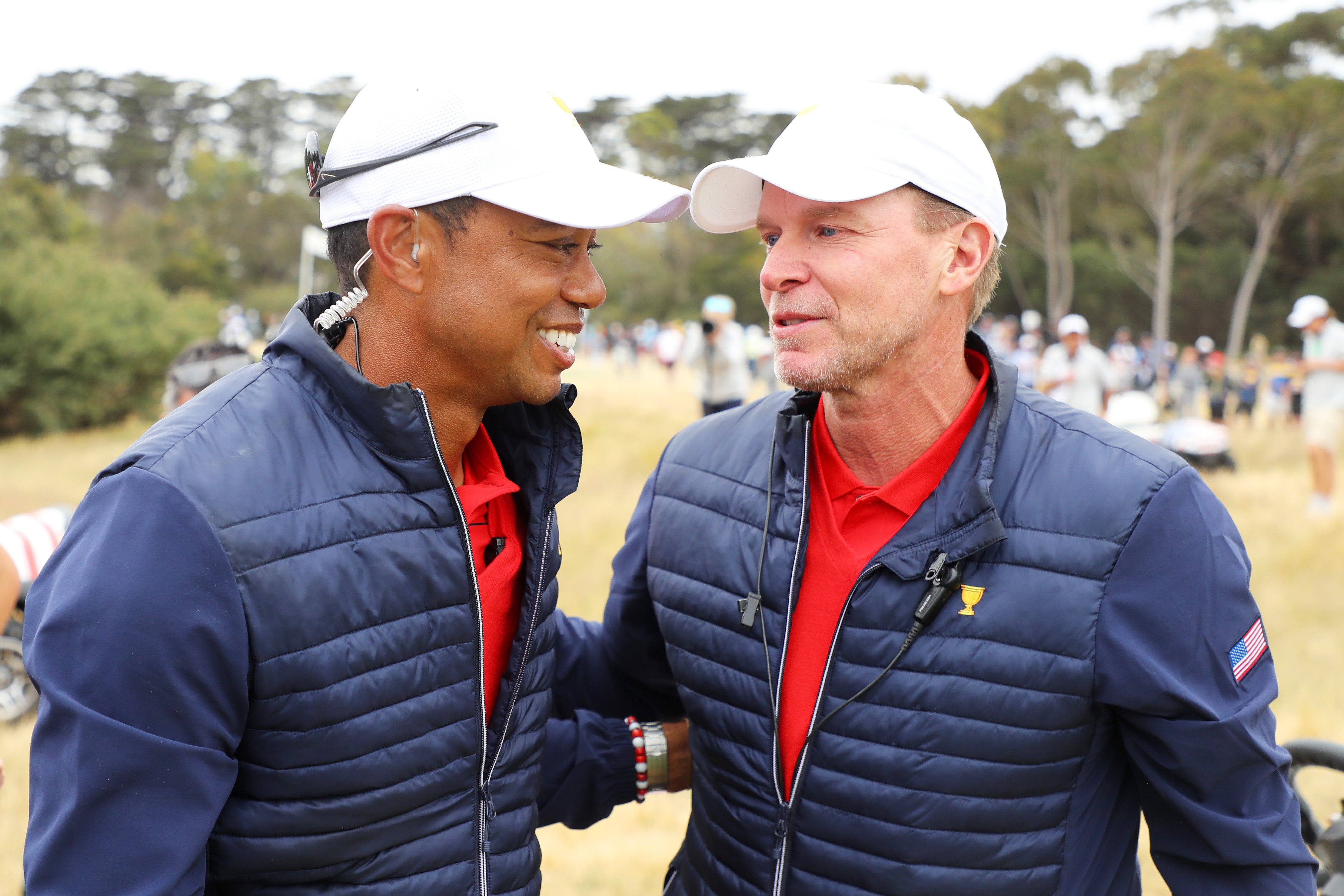 Tiger Woods and Steve Stricker at the 2019 Presidents Cup