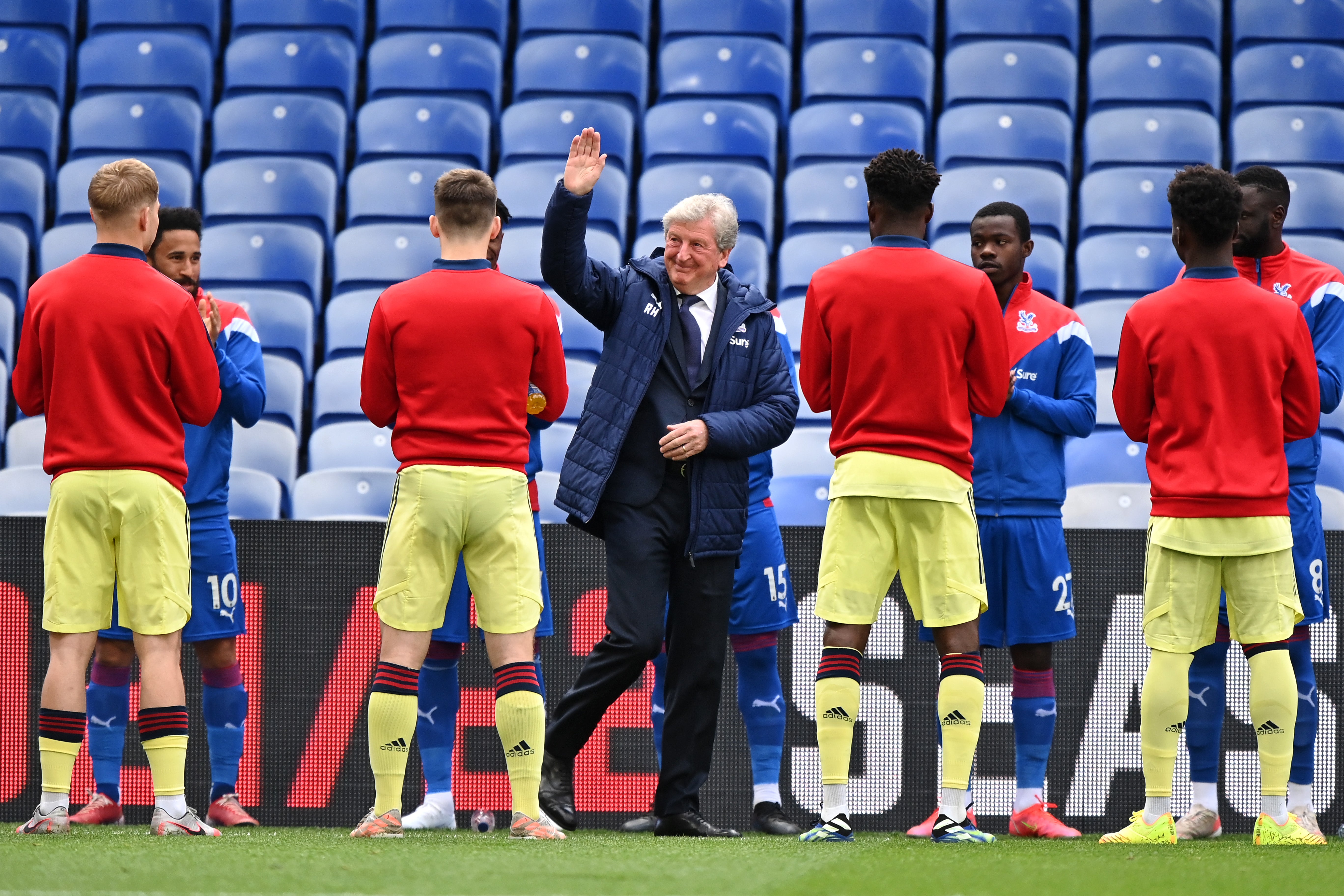 Roy Hodgson received a guard of honour on his final home match as Crystal Palace manager