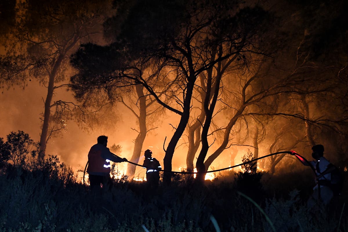 Greece Evacuates Villages As Forest Fires Rage 