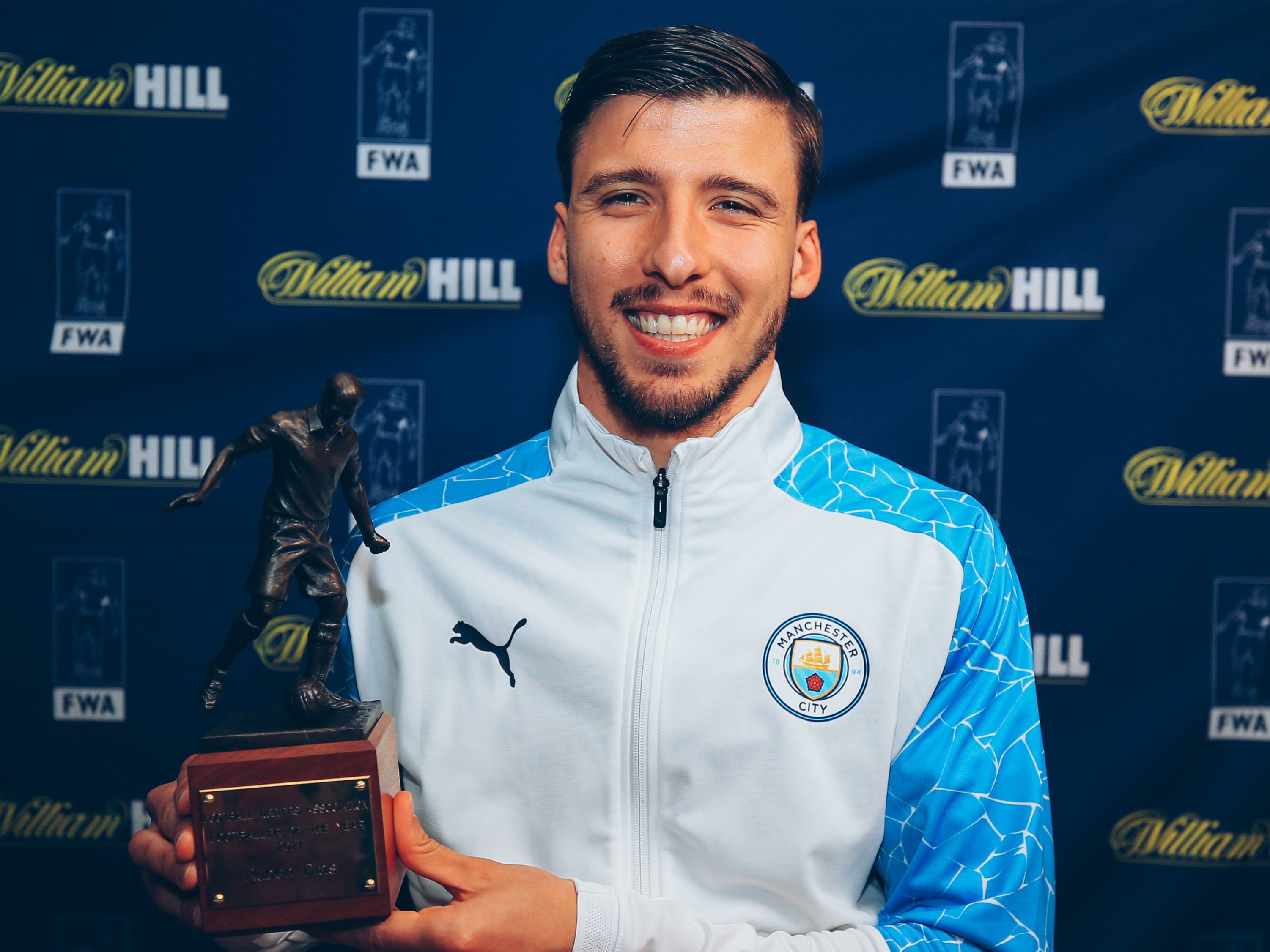 Manchester City defender Ruben Dias has been crowned FWA Footballer of the Year
