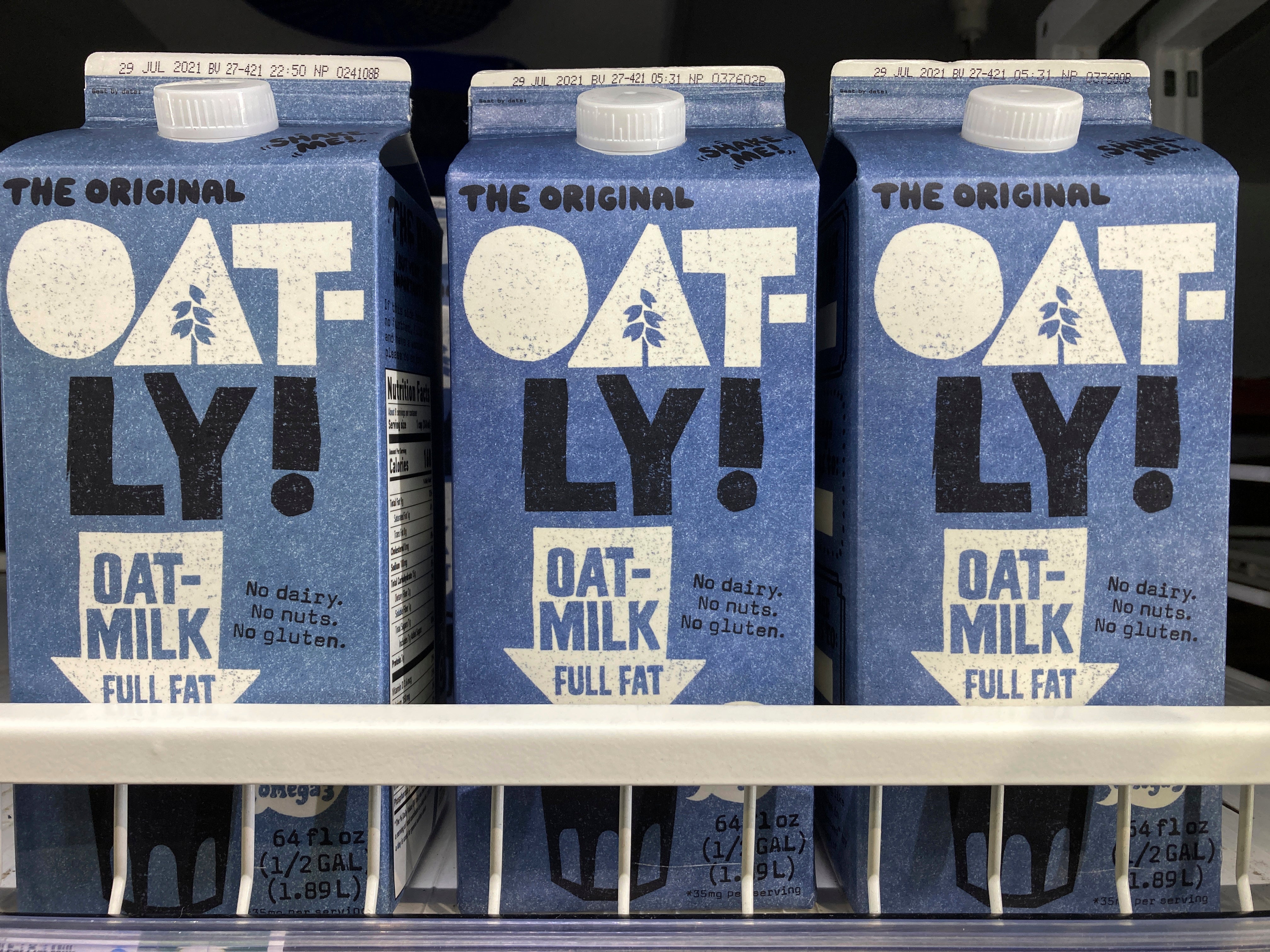 Oatly is the leading brand of oat milk